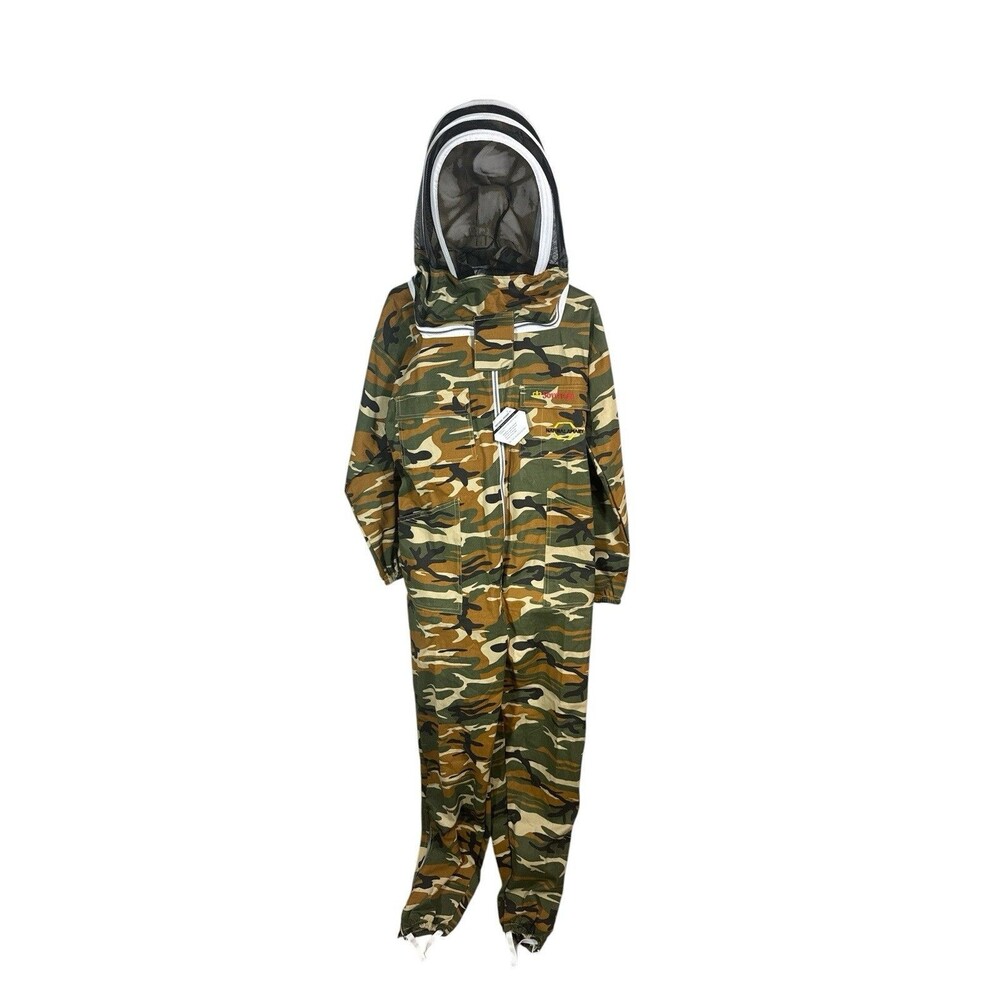 Natural Apiary Professional Apiarist Beekeeping Suit Camouflage Fencing Veil NEW